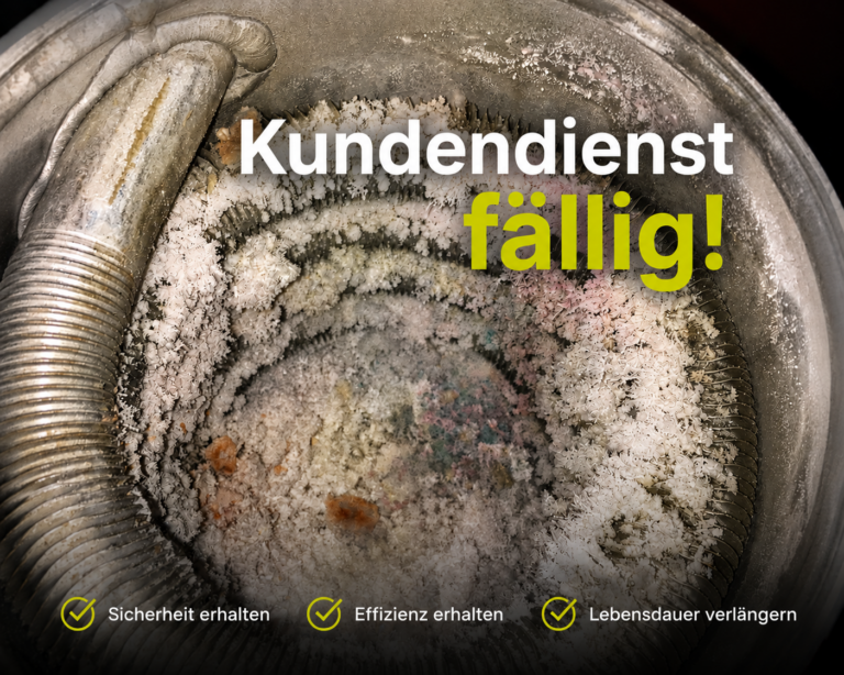 Kundendienst fällig – Wärmepumpe innen verkalkt und verschmutzt
